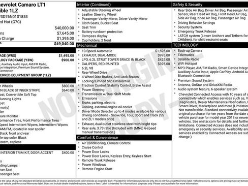 Used 2022 Chevrolet Camaro LT w/ RS Package RWD image 5
