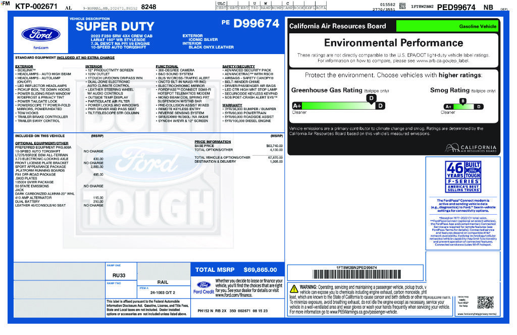 Used 2023 Ford F250 Lariat w/ Sport Appearance Package AWD/4WD image 23