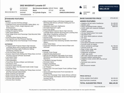 Used 2022 Maserati Levante GT image 9