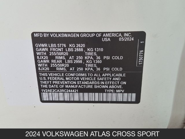 Used 2024 Volkswagen Atlas Cross Sport SEL R-Line AWD/4WD image 26