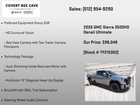 New 2026 GMC Sierra 3500 Denali Ultimate w/ LPO, Black Badging Package AWD/4WD image 37
