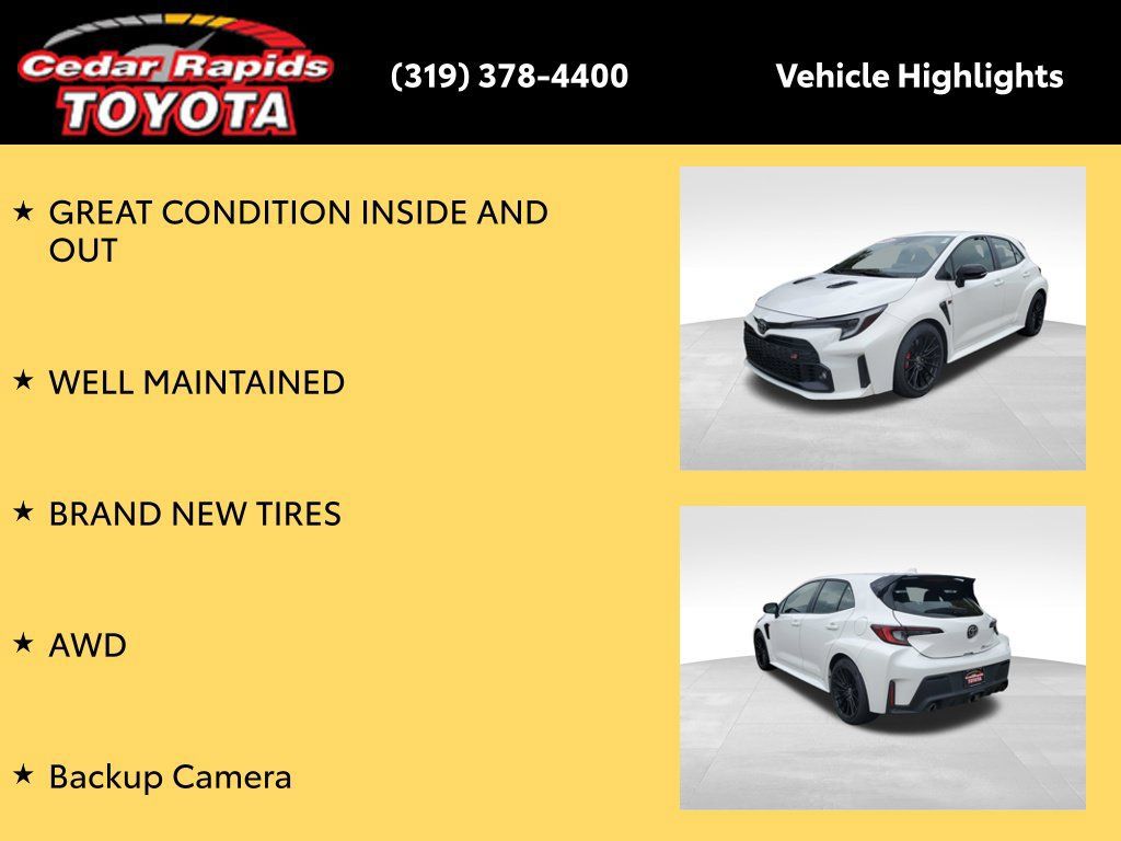 Certified 2023 Toyota Corolla GR w/ Performance Package AWD/4WD image 9