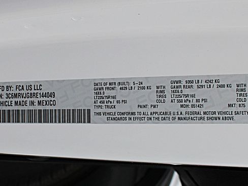 Used 2024 RAM ProMaster 3500 w/ Quick Order Package 22G SLT FWD image 25