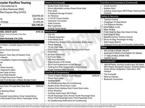 Used 2017 Chrysler Pacifica Touring w/ Tire & Wheel Group image 35