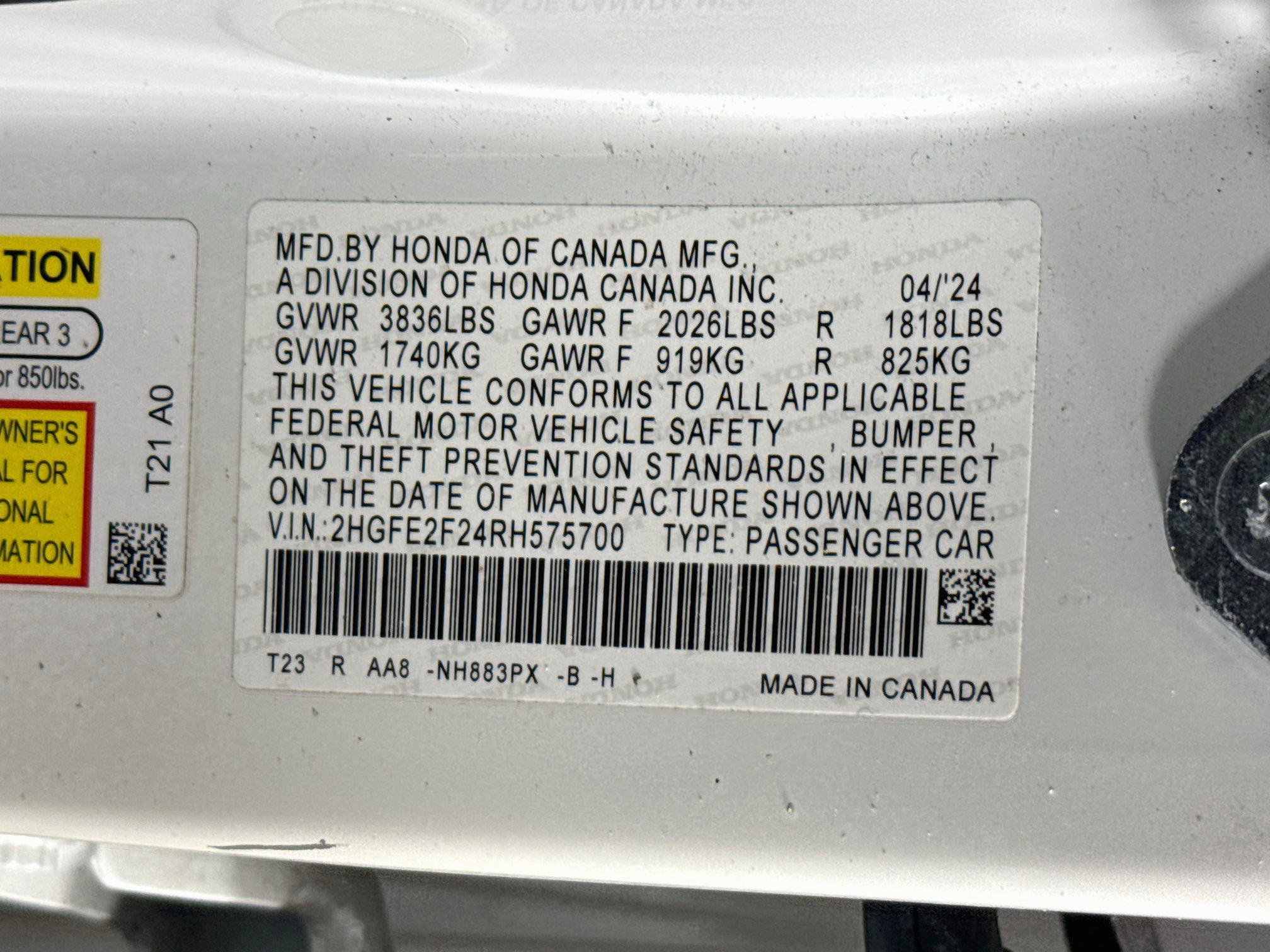 Used 2024 Honda Civic LX image 36