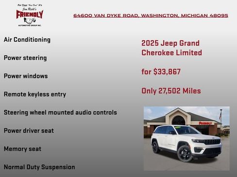 Used 2025 Jeep Grand Cherokee Limited w/ Black Appearance Package AWD/4WD image 15