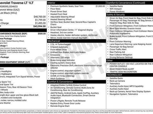 Used 2025 Chevrolet Traverse LT w/ Driver Confidence Package FWD image 40