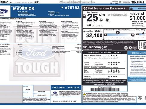 Used 2025 Ford Maverick XLT w/ Equipment Group 302A AWD/4WD image 2