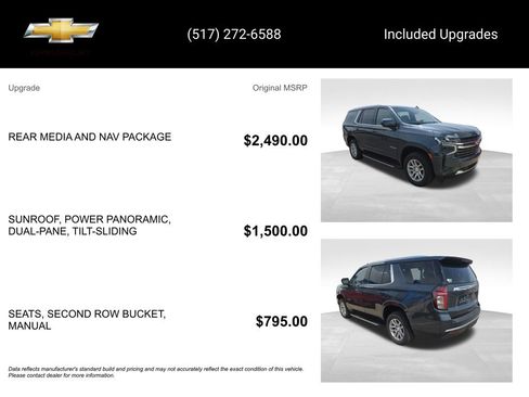 Used 2021 Chevrolet Tahoe LT w/ Rear Media and Nav Package AWD/4WD image 5