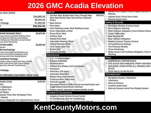 Used 2026 GMC Acadia Elevation w/ Super Cruise Package image 1