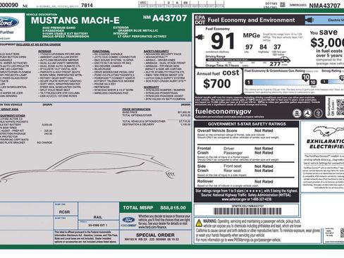 Used 2022 Ford Mustang Mach-E Premium AWD/4WD image 2