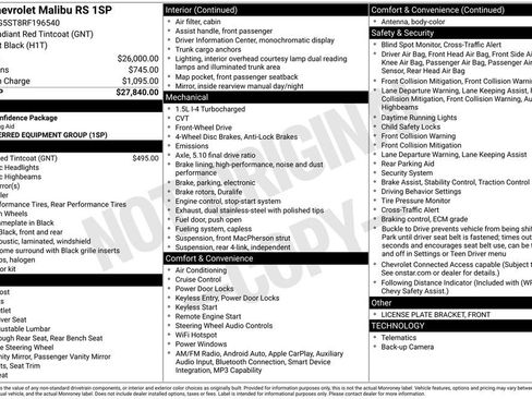 Used 2024 Chevrolet Malibu RS FWD image 10