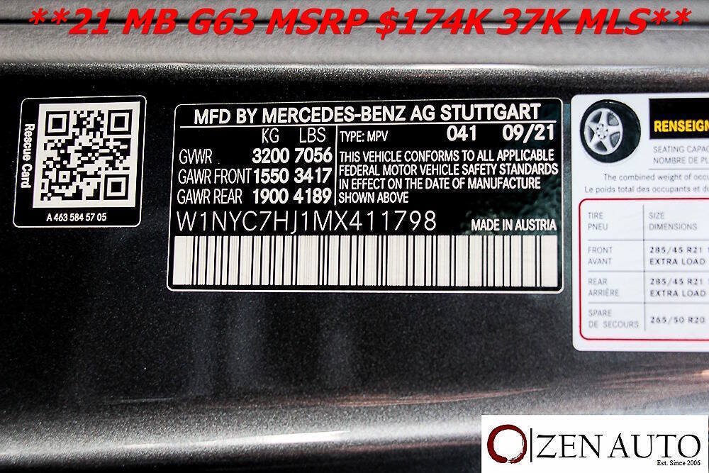 Used 2021 Mercedes-Benz G 63 AMG 4MATIC image 68