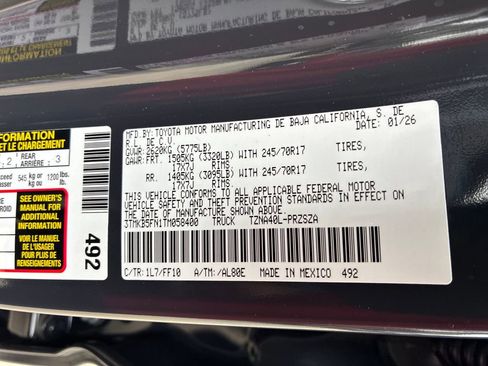 New 2026 Toyota Tacoma SR5 image 46