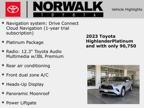 Used 2023 Toyota Highlander Platinum FWD image 10