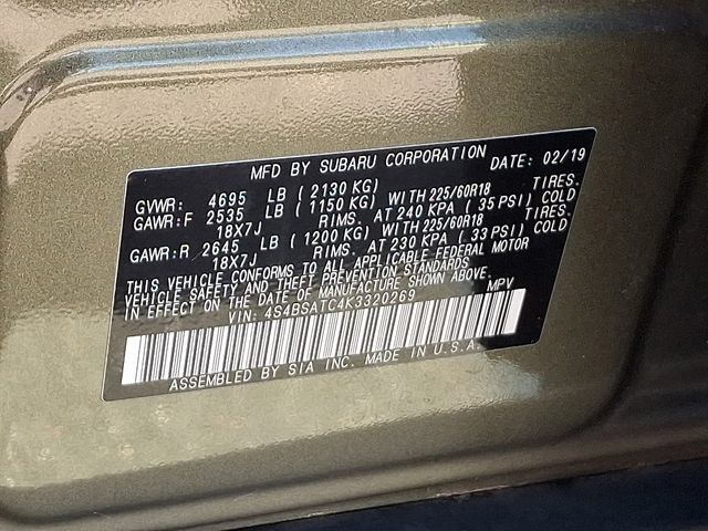 Used 2019 Subaru Outback 2.5i Touring AWD/4WD image 29