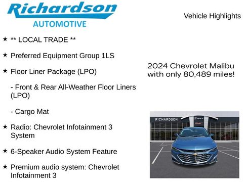 Used 2024 Chevrolet Malibu LS w/ LPO, Floor Liner Package FWD image 11