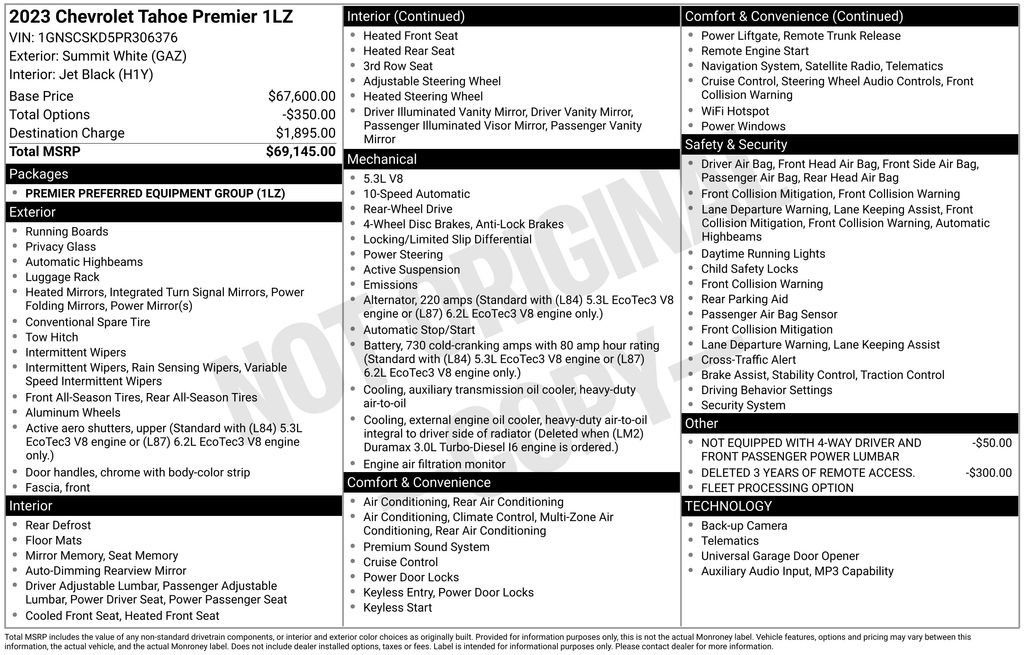 Used 2023 Chevrolet Tahoe Premier RWD image 9
