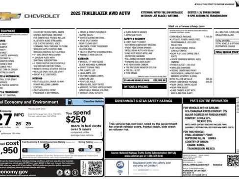 Used 2025 Chevrolet TrailBlazer ACTIV w/ Convenience Package AWD/4WD image 6