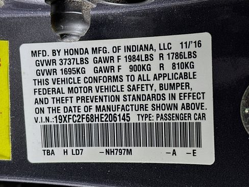 Used 2017 Honda Civic LX image 12