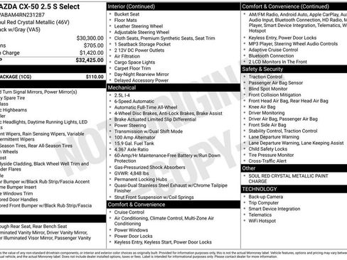 Used 2024 MAZDA CX-50 AWD 2.5 S w/ Cargo Package image 34