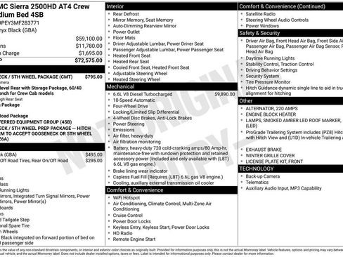 Used 2021 GMC Sierra 2500 AT4 w/ Gooseneck/5TH Wheel Package image 5