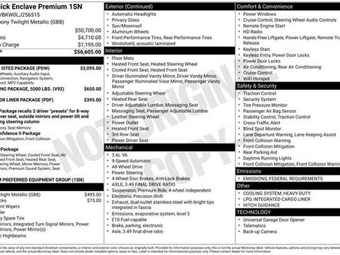 Used 2020 Buick Enclave Premium w/ Sun and Sites Package image 37