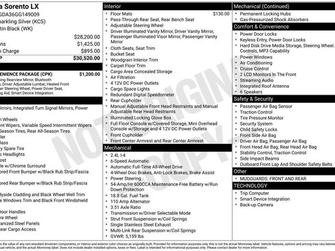 Used 2016 Kia Sorento LX w/ LX Convenience Package image 25