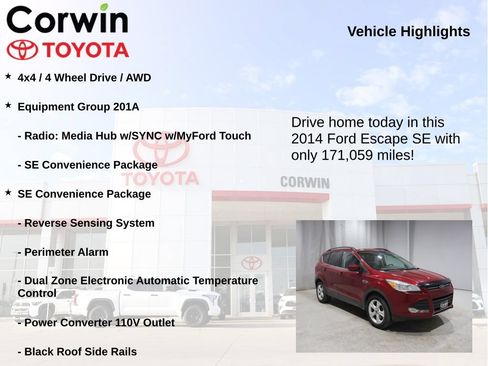 Used 2014 Ford Escape SE w/ Equipment Group 201A AWD/4WD image 7