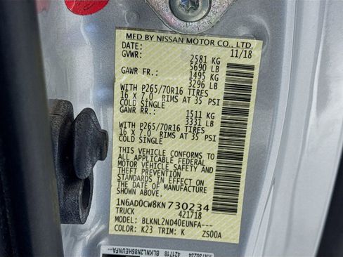 Used 2019 Nissan Frontier SV w/ Value Truck Package image 40