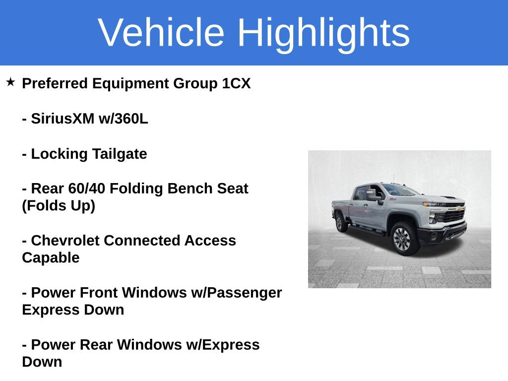 Certified 2024 Chevrolet Silverado 2500 Custom w/ Custom Value Package AWD/4WD image 3