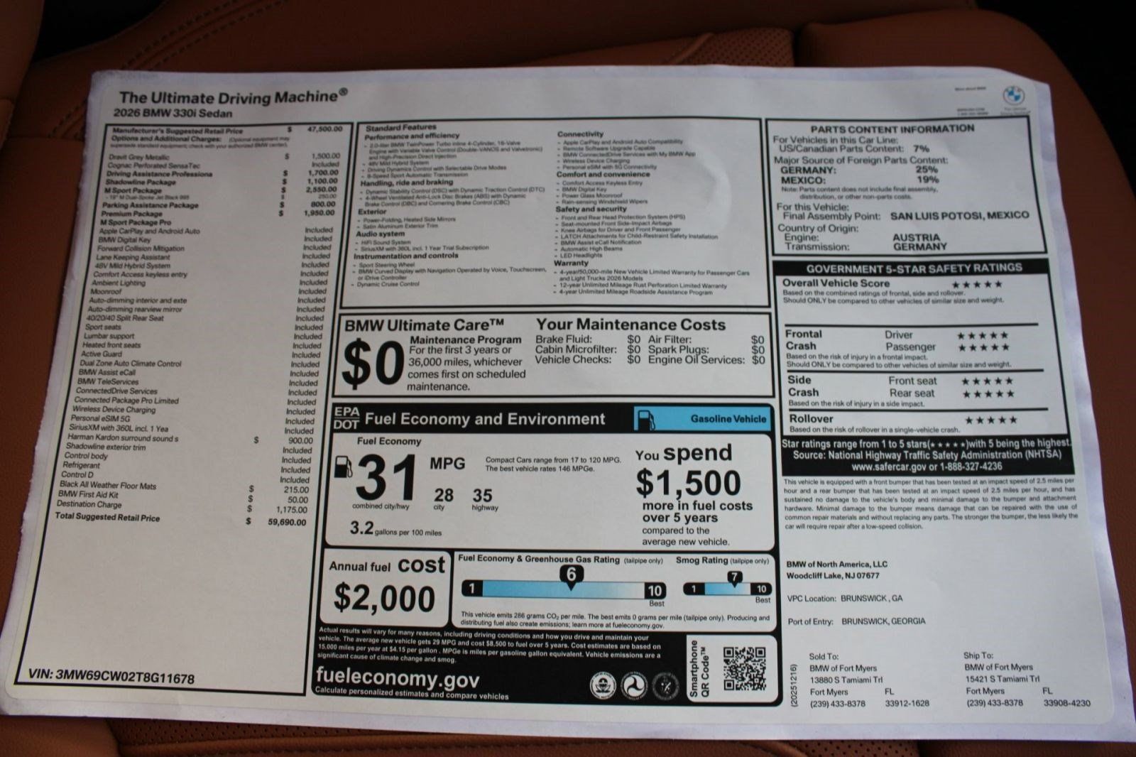 Used 2026 BMW 330i Sedan w/ M Sport Package RWD image 35