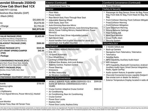 Used 2026 Chevrolet Silverado 2500 Custom w/ Custom Value Package AWD/4WD image 5