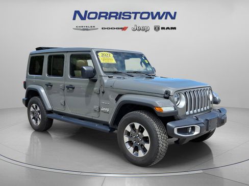 Certified 2022 Jeep Wrangler Unlimited Sahara w/ LED Lighting Group AWD/4WD image 1