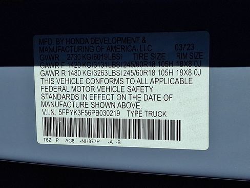 Used 2023 Honda Ridgeline RTL image 29