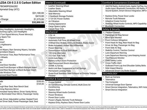 Used 2023 MAZDA CX-5 Carbon Edition AWD/4WD image 3