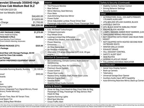 Used 2022 Chevrolet Silverado 3500 High Country w/ Technology Package AWD/4WD image 9