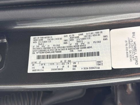 Used 2020 Ford F150 XLT w/ Equipment Group 302A Luxury AWD/4WD image 33