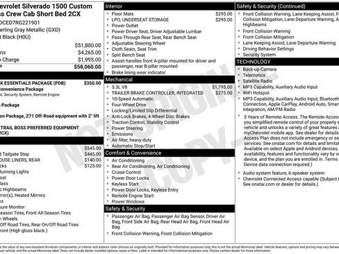 Used 2024 Chevrolet Silverado 1500 Custom Trail Boss w/ LPO, Dark Essentials Package AWD/4WD image 13