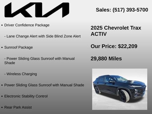 Used 2025 Chevrolet Trax ACTIV w/ Sunroof Package FWD image 10
