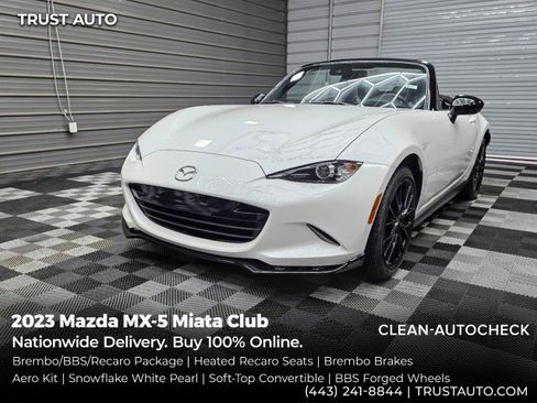 Used 2023 MAZDA MX-5 Miata Club w/ Brembo/BBS Recaro Package RWD image 1