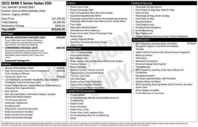 Used 2022 BMW 330i Sedan w/ Driving Assistance Package RWD image 7