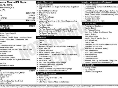 Used 2020 Hyundai Elantra SEL w/ Cargo Package (C1) image 2