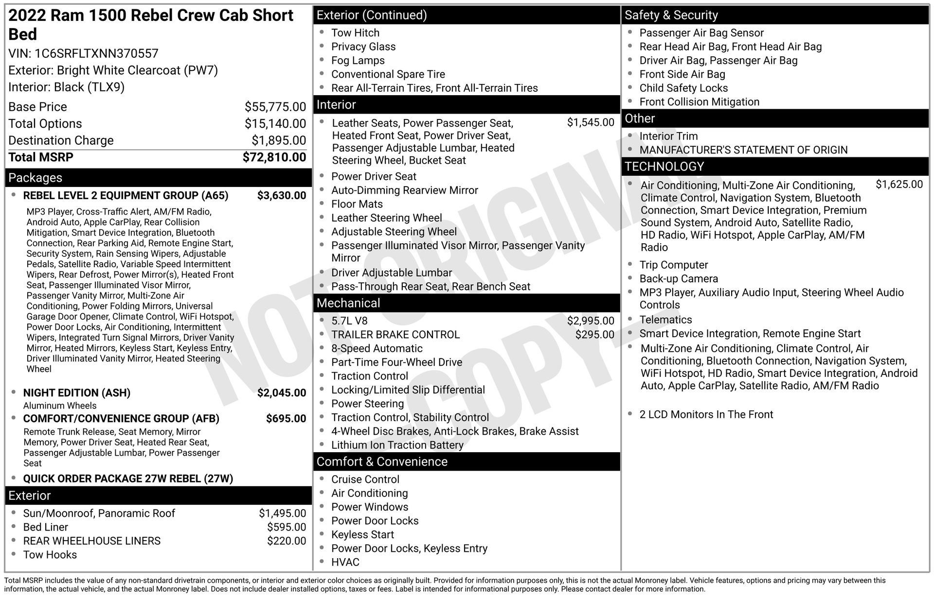 Used 2022 RAM 1500 Rebel w/ Rebel Level 2 Equipment Group AWD/4WD image 4