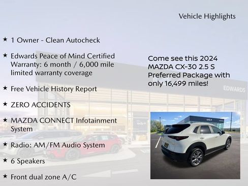 Used 2024 MAZDA CX-30 AWD 2.5 S w/ Preferred Package image 11