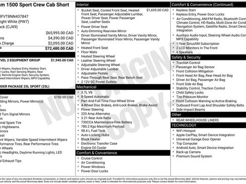 Used 2022 RAM 1500 Sport w/ Rebel Level 2 Equipment Group AWD/4WD image 2
