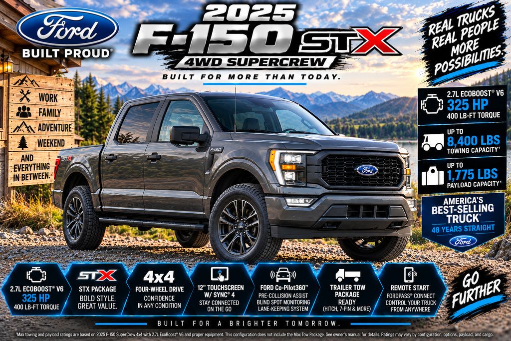 Used 2025 Ford F150 STX w/ Equipment Group 200A AWD/4WD image 2