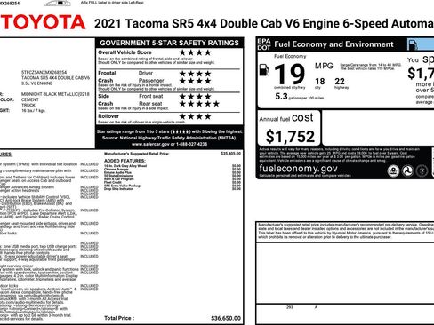 Used 2021 Toyota Tacoma SR image 2