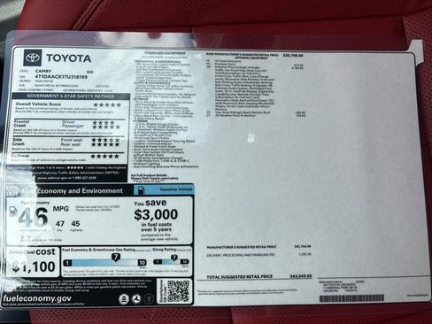New 2026 Toyota Camry XSE FWD image 25