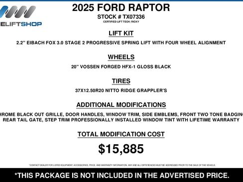 Used 2025 Ford F150 Raptor image 2